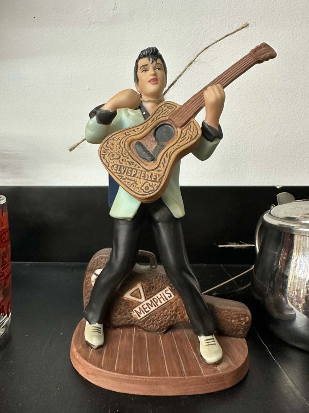 Vintage Elvis Presley Figurine Statue Guitar Memphis Rock N Roll Collectible